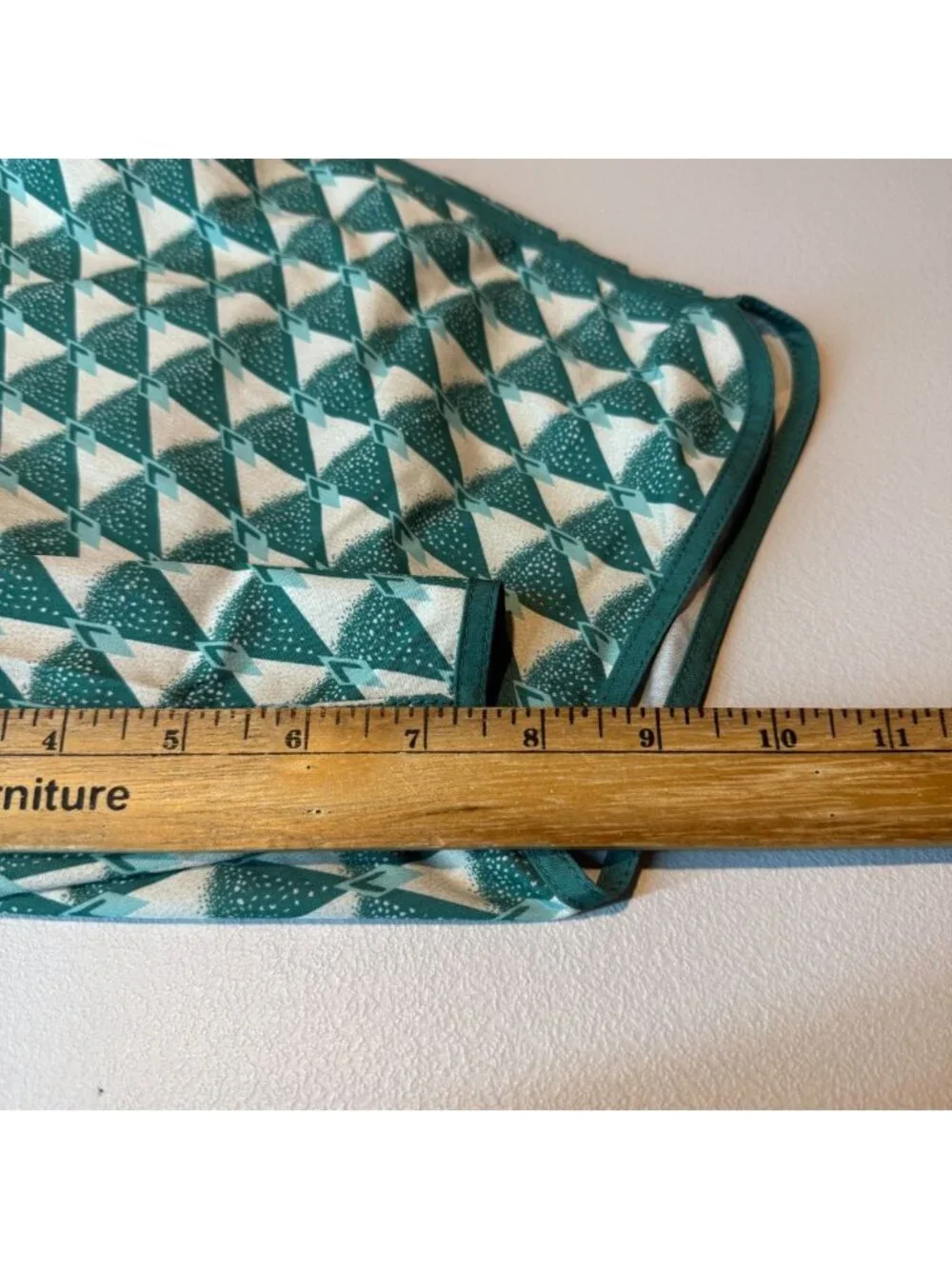 Fair Harbor Men L Anchor Trunk Swim Short Green Geometric Lined Beach Island